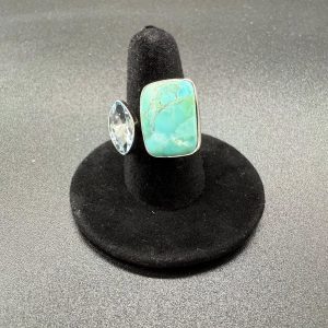Turquoise And Blue Topaz Adjustable Size