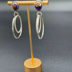 Violet Double Hoop